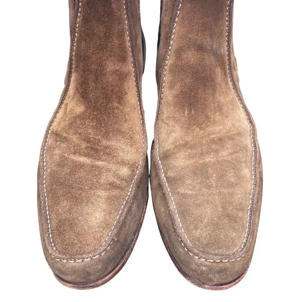 Coach Davis Men’s Brown Suede Italian Chelsea Boots  Size 10 D